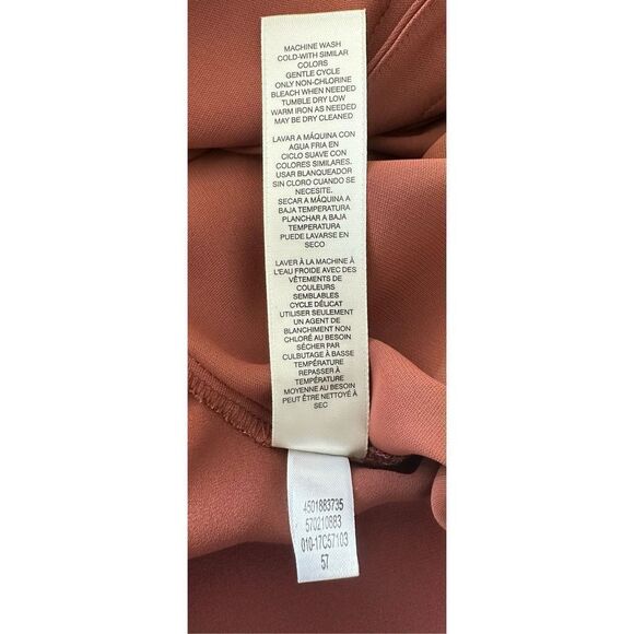 Chico's Women's Brown Pleated Details Button Closure Long Sleeve Shirt Size L - Picture 6 of 7